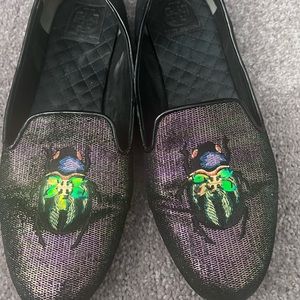 iridescent Tory Burch flats